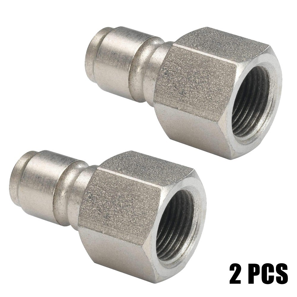 2X Pressure Washer Coupler Stainless Steel 1/4 Inch Quick Connect To Female NPT