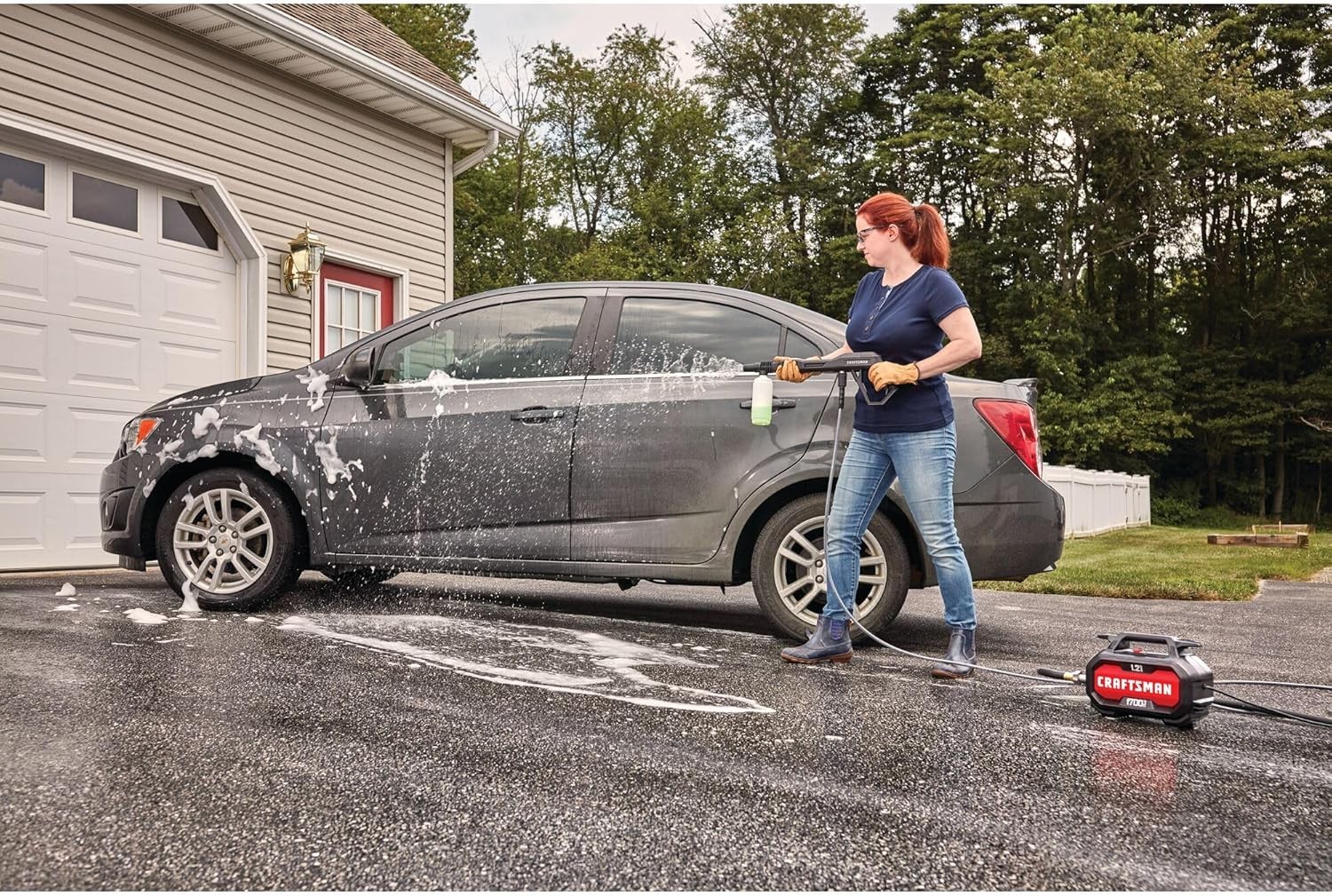 Electric Pressure Washer, Cold Water, Lightweight Corded Power Washer for Cars