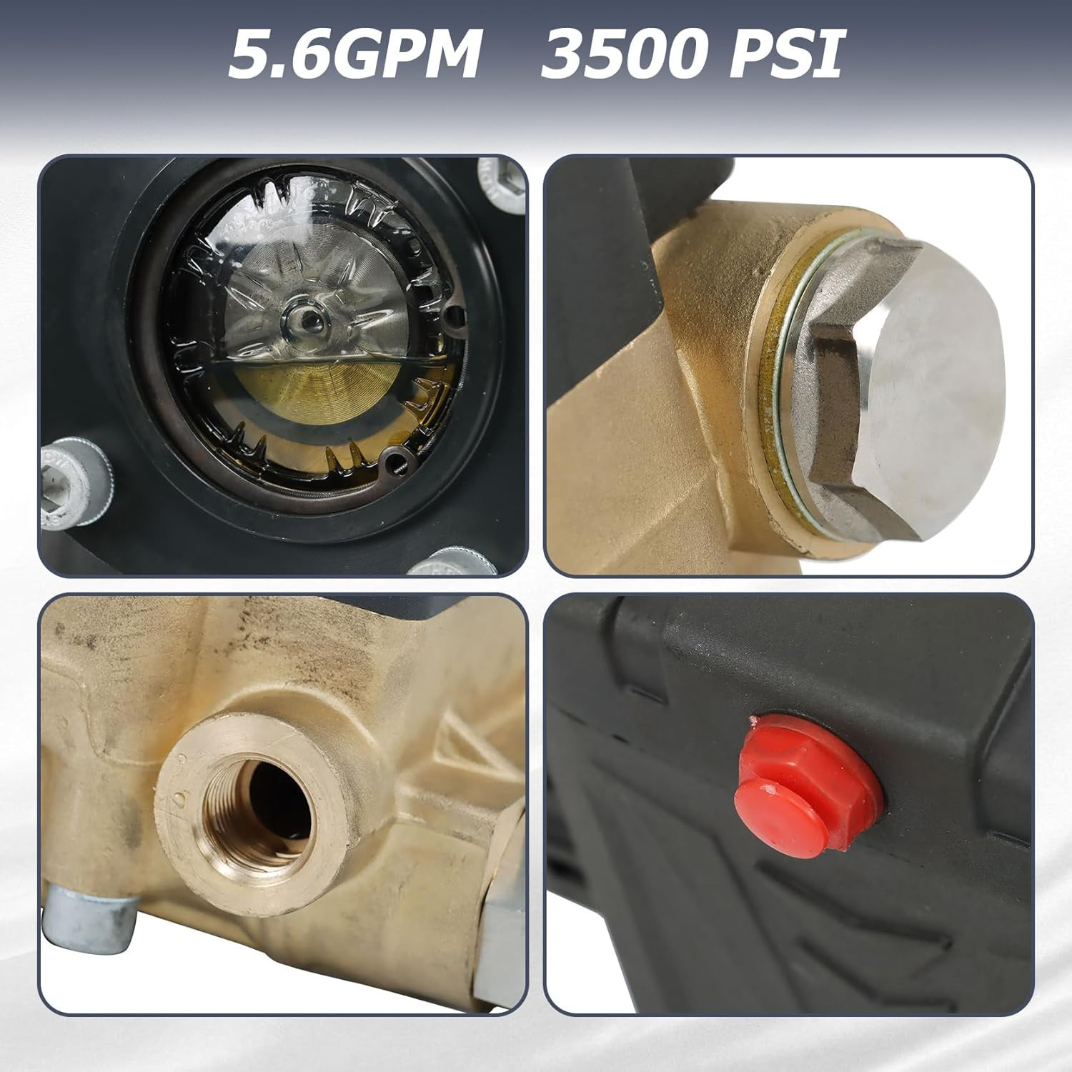 General Pump TS2021 5.6 GPM 3500 PSI Pressure Washer Pump with 24Mm Shaft