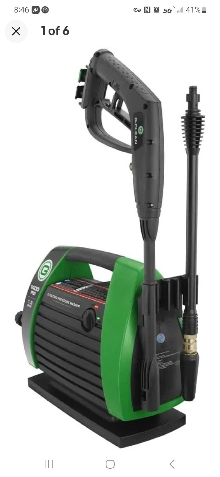 G- Clean GC141333 -1400 PSI Portable Electric Pressure Washer
