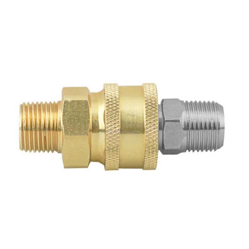 2Pack NPT 3/8 Inch Pressure Washer Coupler Quick Connect Plug Male 3/8 Connector