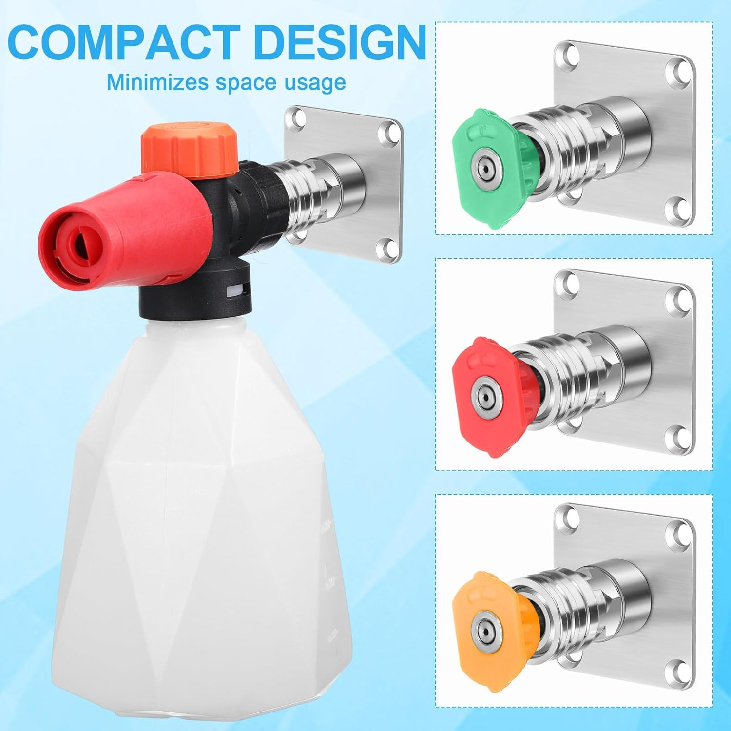 4 Pack Foam Cannon Holder Pressure Washer Holder 1/4 Inch Quick Connect