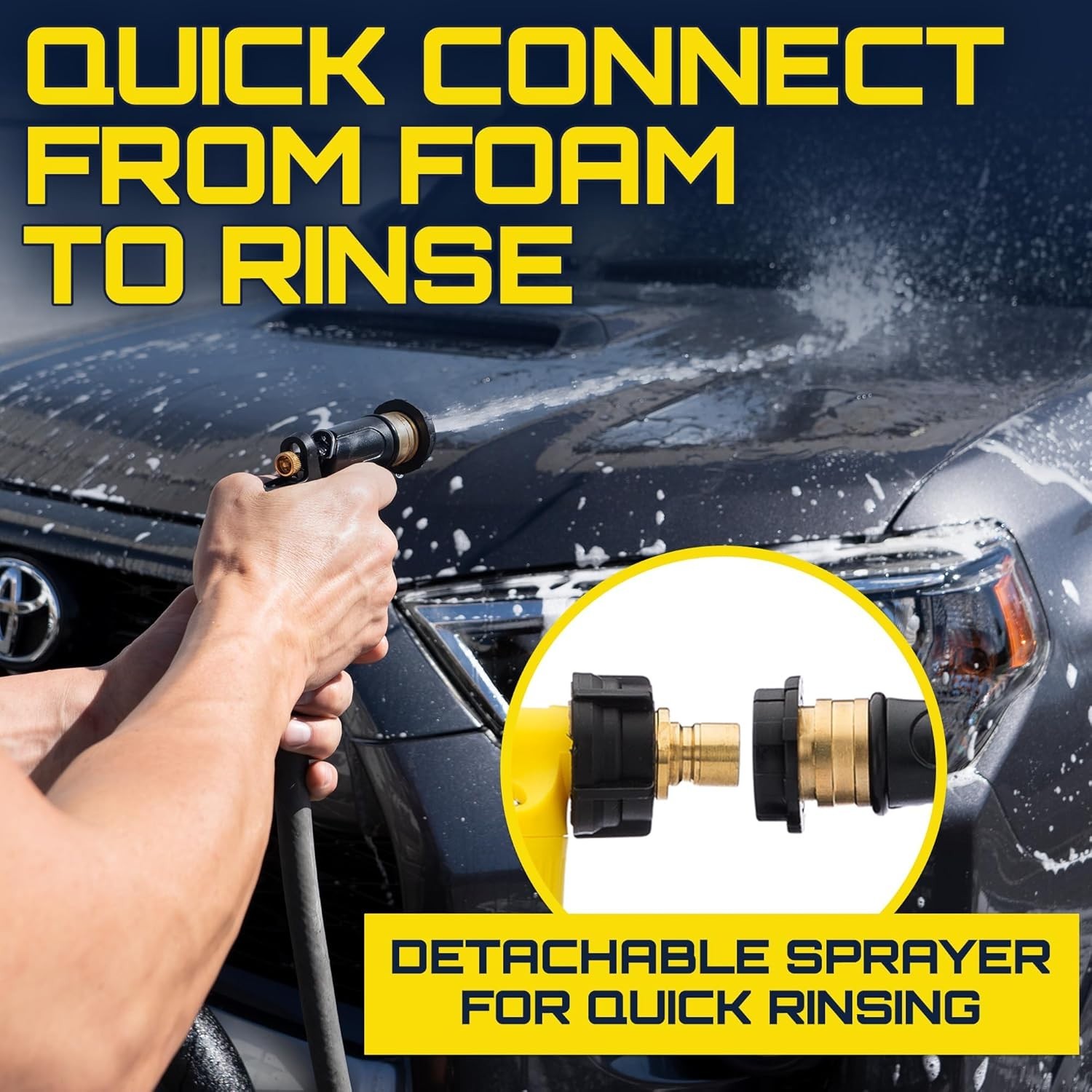 Foam King Car Wash Foam Gun, Foam Cannon for Hose Garden – The King of Suds -…