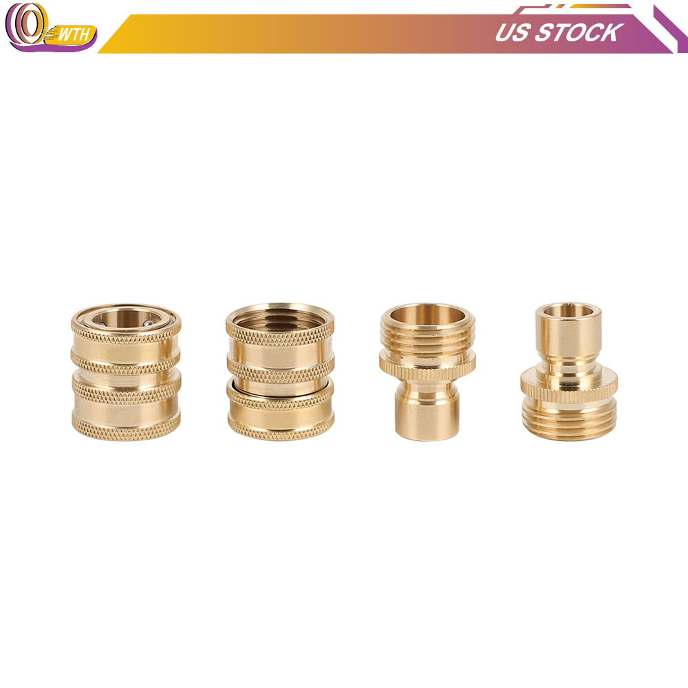 3/4″ Garden Hose Quick Connect Water SOLID Brass Female Male Connector Set New