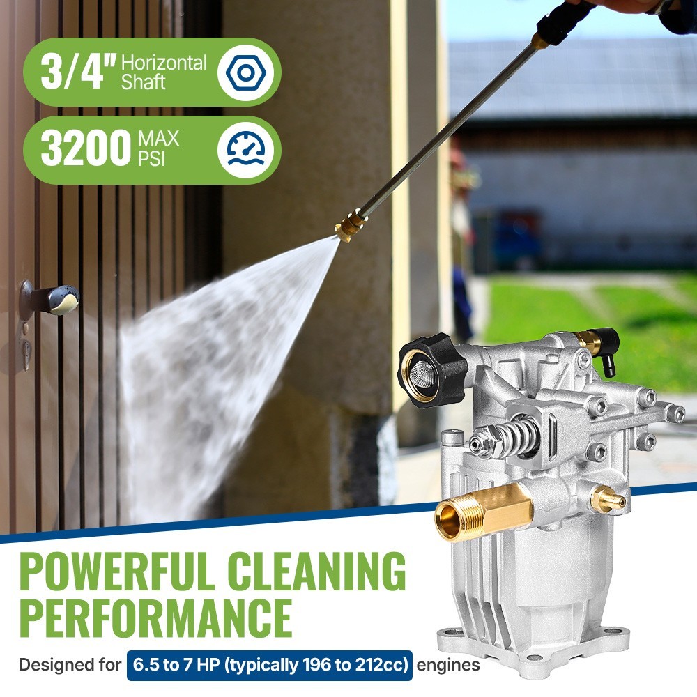 YAMATIC 7/8″ Shaft Vertical 3000 PSI Pressure Washer Pump 2.5 GPM w/ Fittings