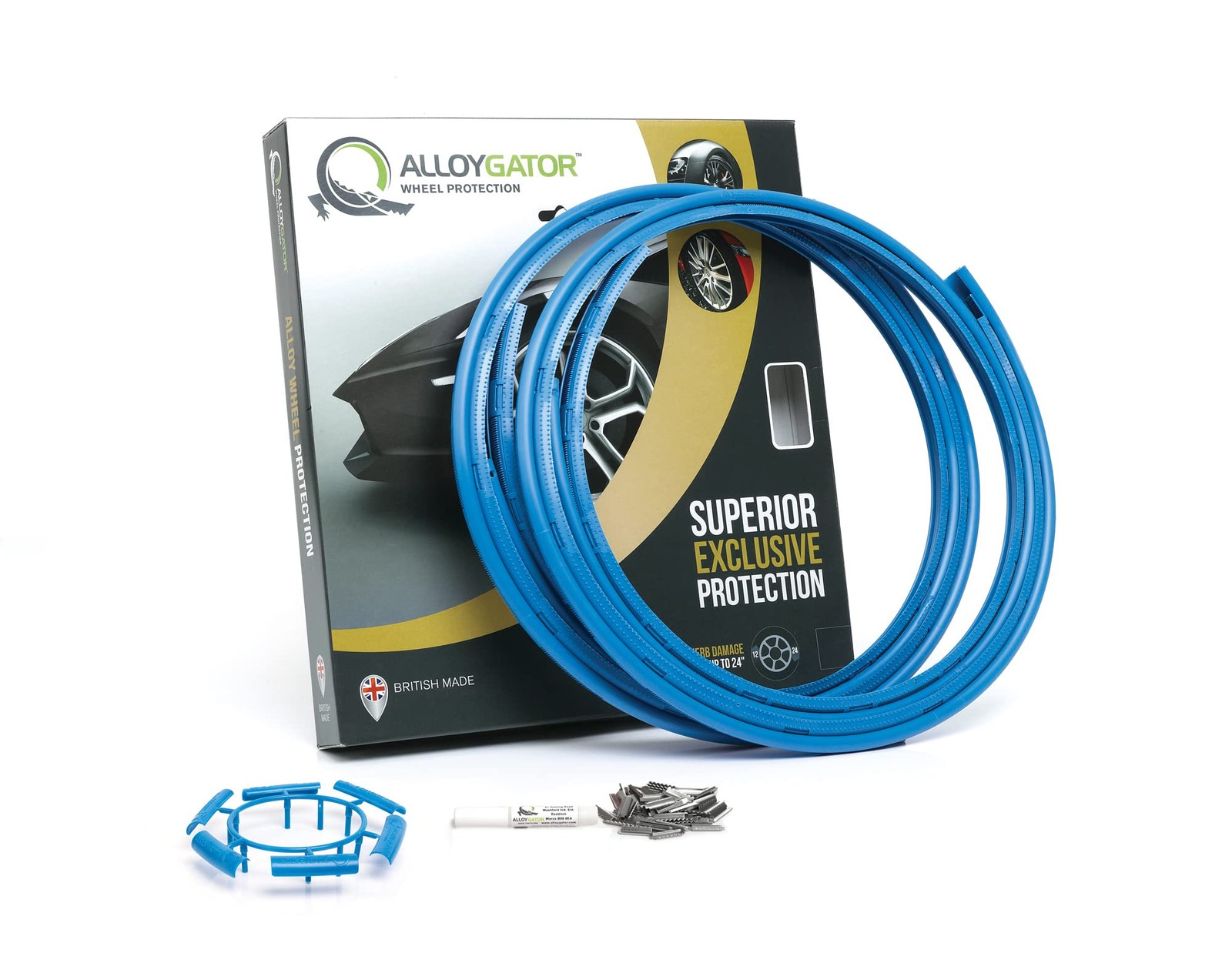AlloyGator Sky Blue Rim Protector for Car Wheels (Fits 12-24 Wheel Diameter)…