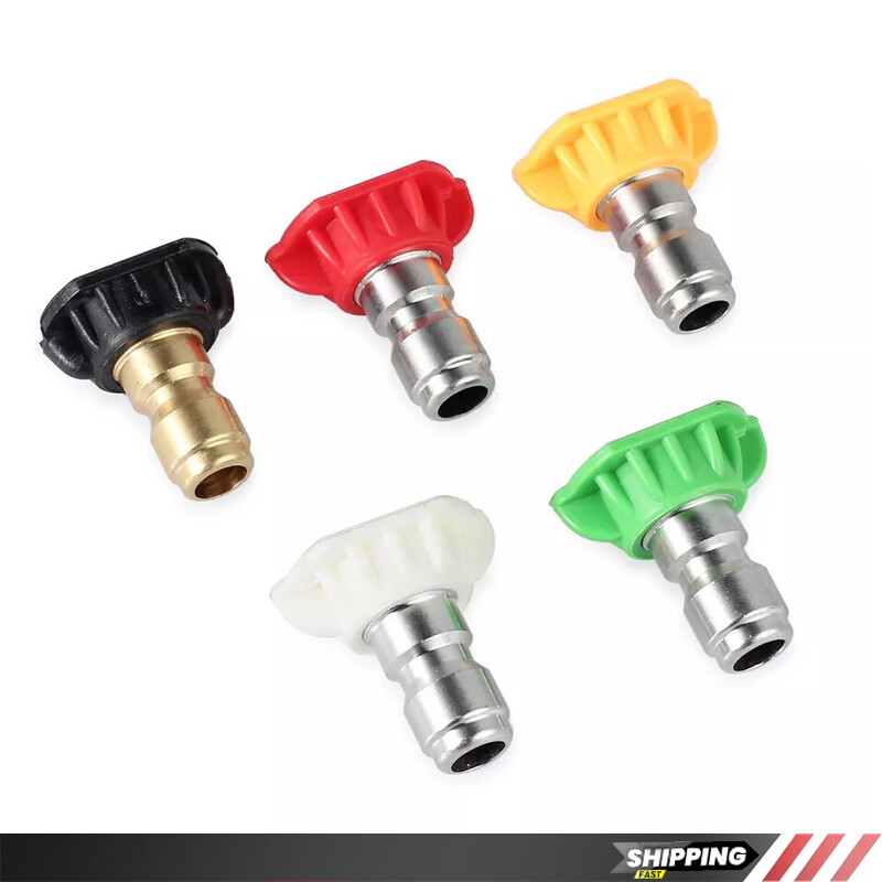 5X Quick Connect 1/4″ Kit Pressure Washer Spray Tips Nozzles High Power Set