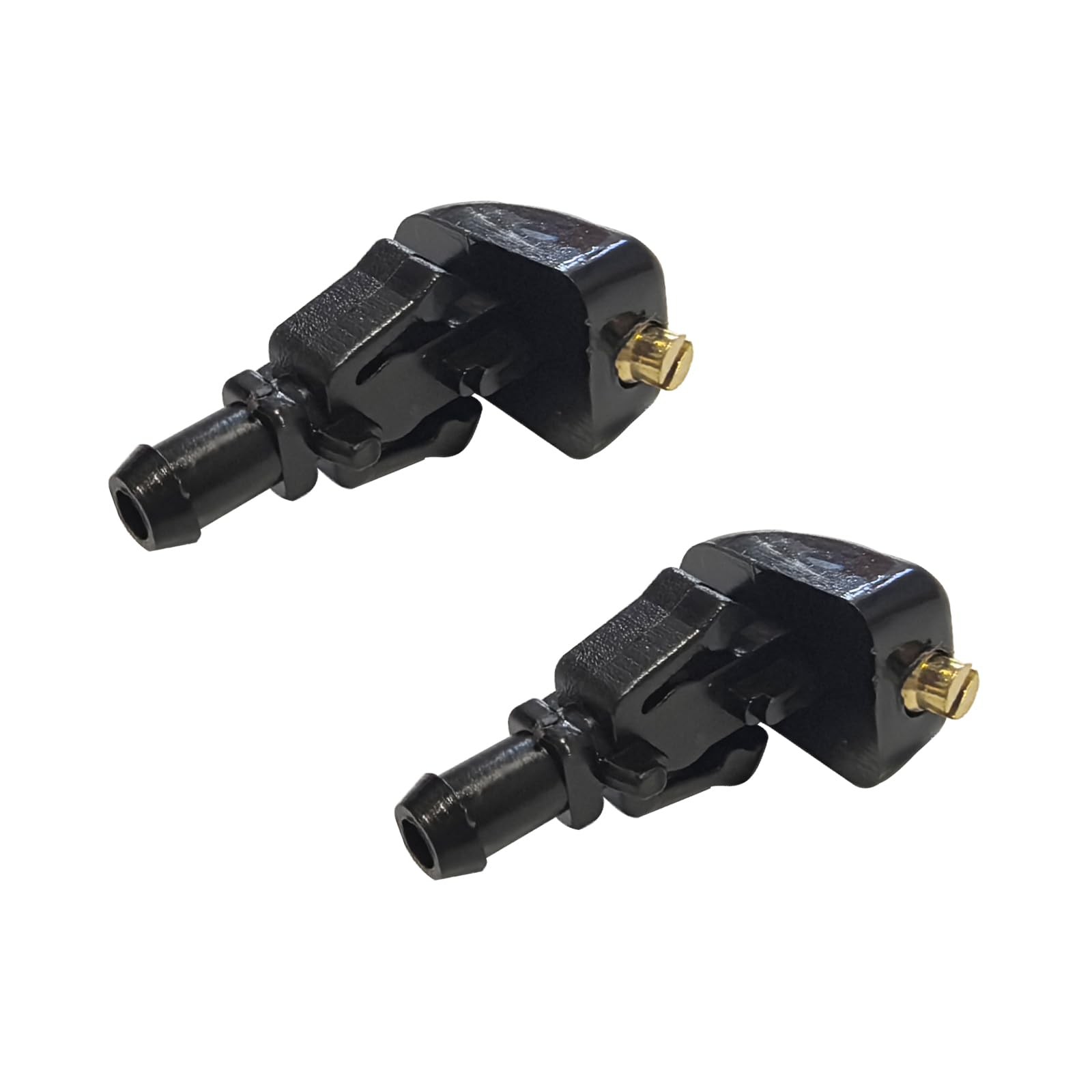 Front Windshield Washer Nozzles Kit for & Hose Kit, Black
