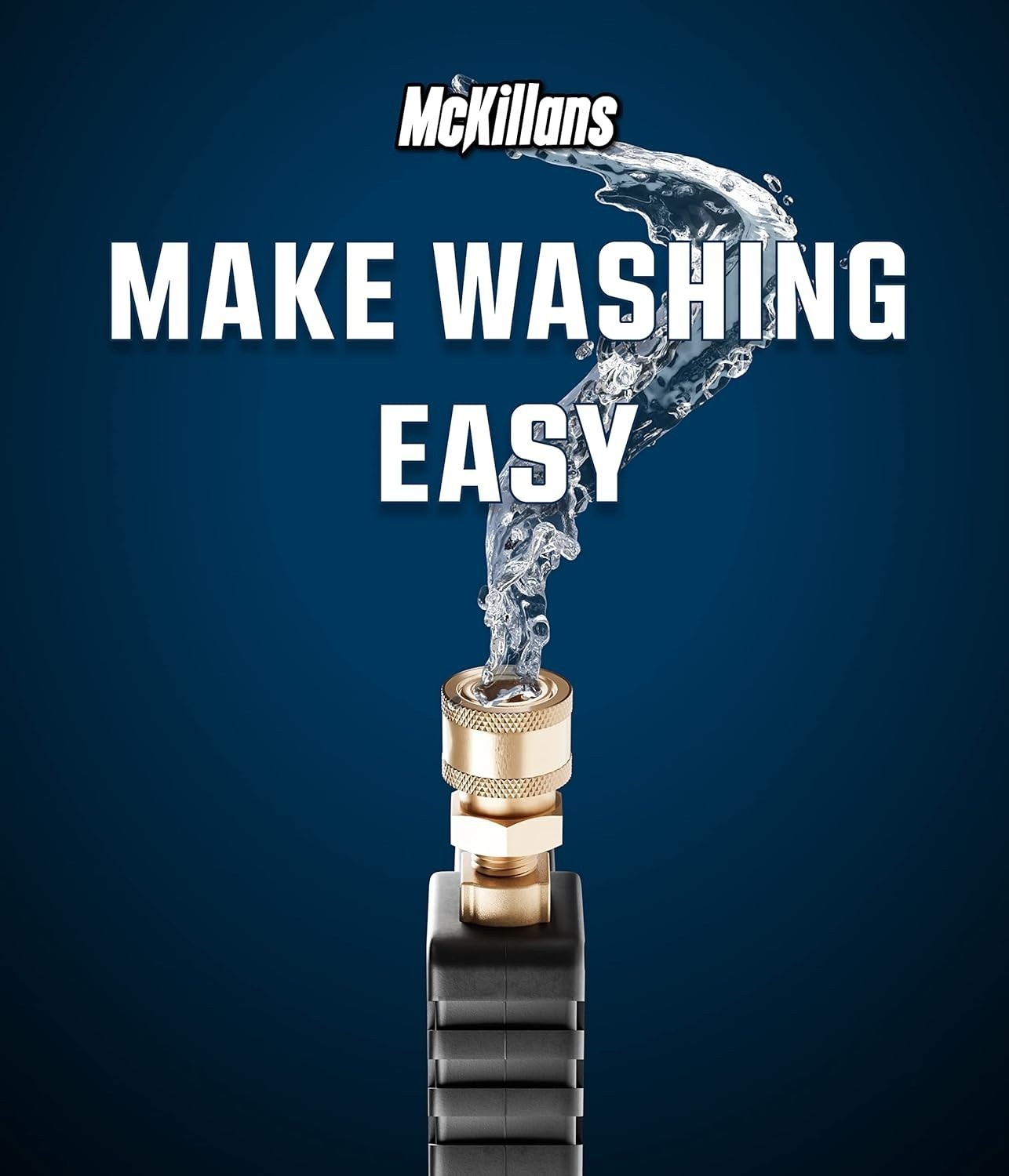 McKillans Short Pressure Washer Gun with Replacement M22 Inlet w/ 1/4″ Connector
