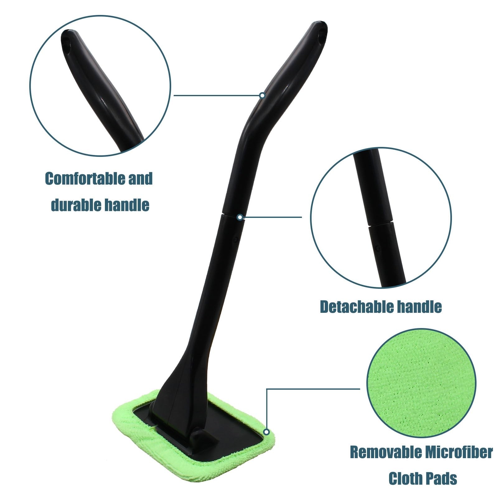 Rierdge Car Window Cleaner Kit Windshield Cleaning Tool with Extendable Long…