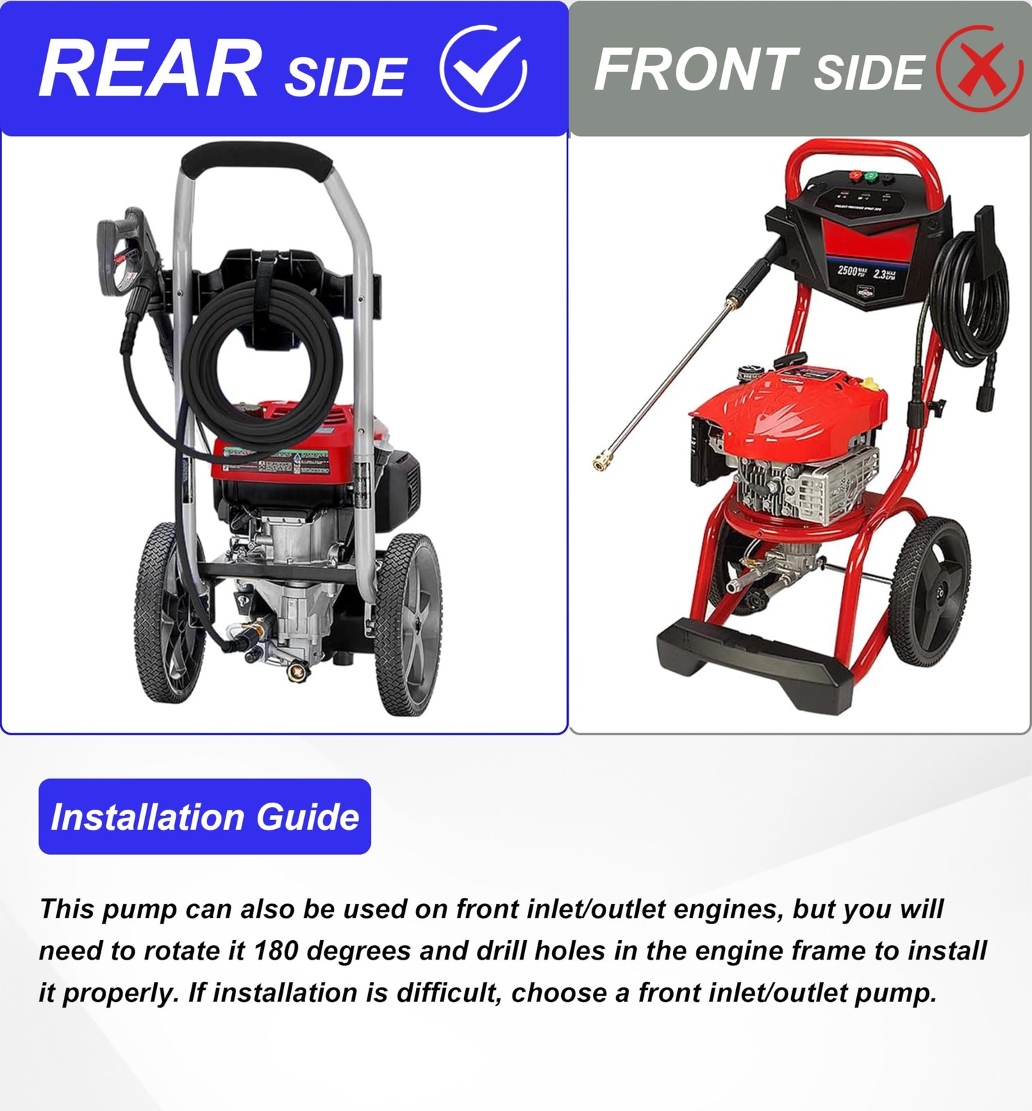 M MINGLE 7/8″ Shaft Vertical Pressure Washer Pump – 3000 PSI Power Washer Pum…