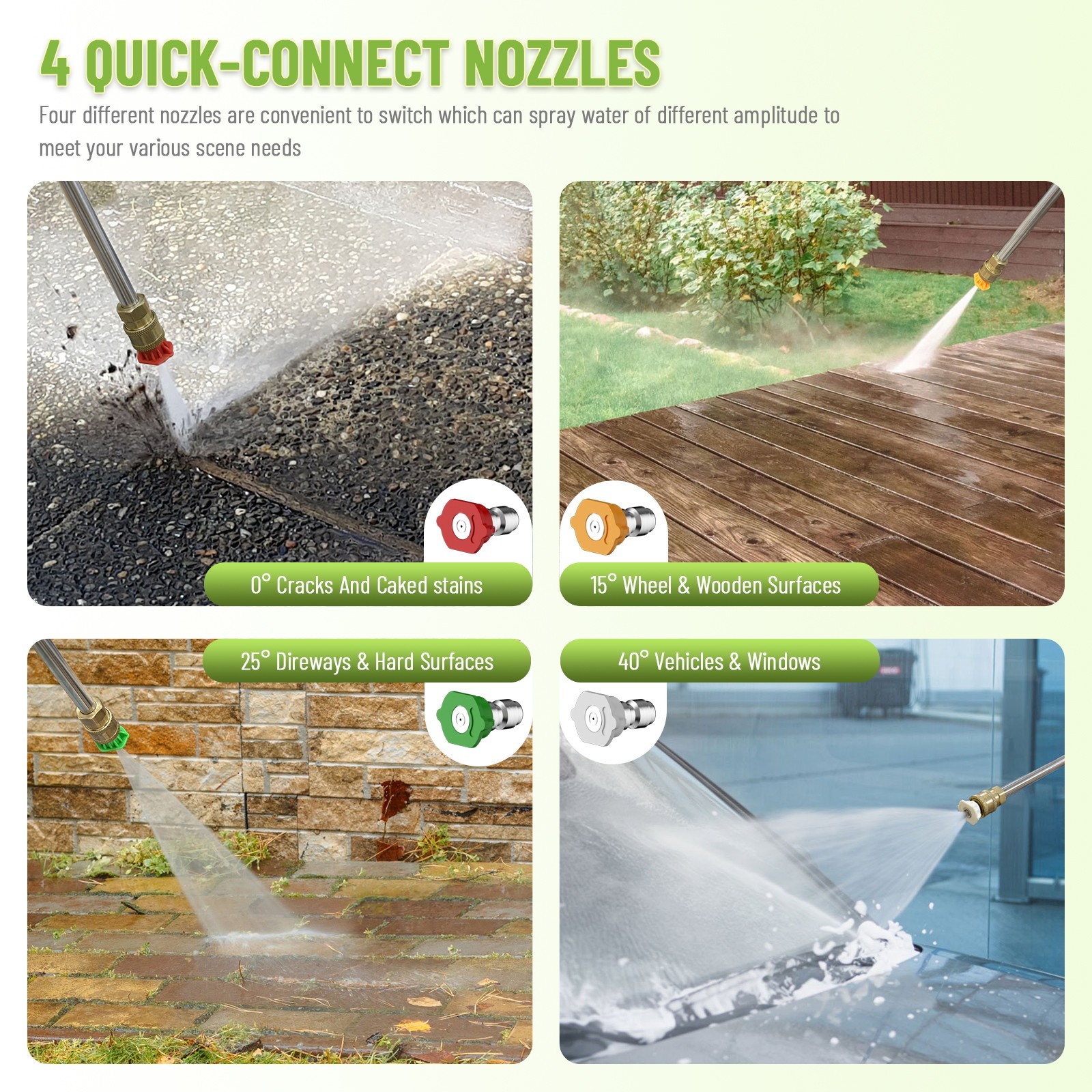 Pressure Washer 4200PSI 2.5GPM, Steel Lance, 500ML Foam Cannon, for Driveway