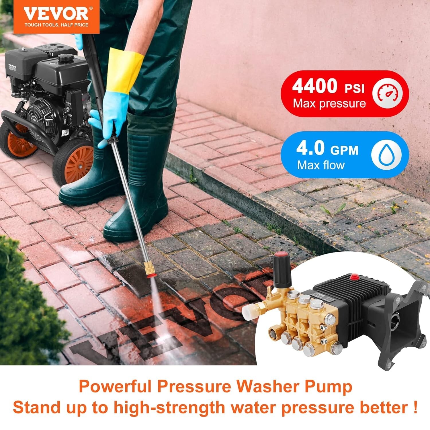 Durable 4.0 GPM Replacement Pressure Washer Pump – Compatible with Major Brands