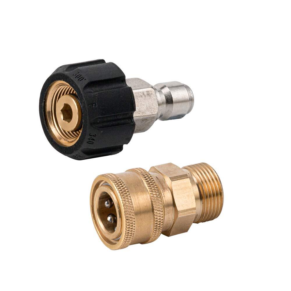 Pressure Washer Adapter Set M22-14mm Female to M22-14mm Male Quick Connect