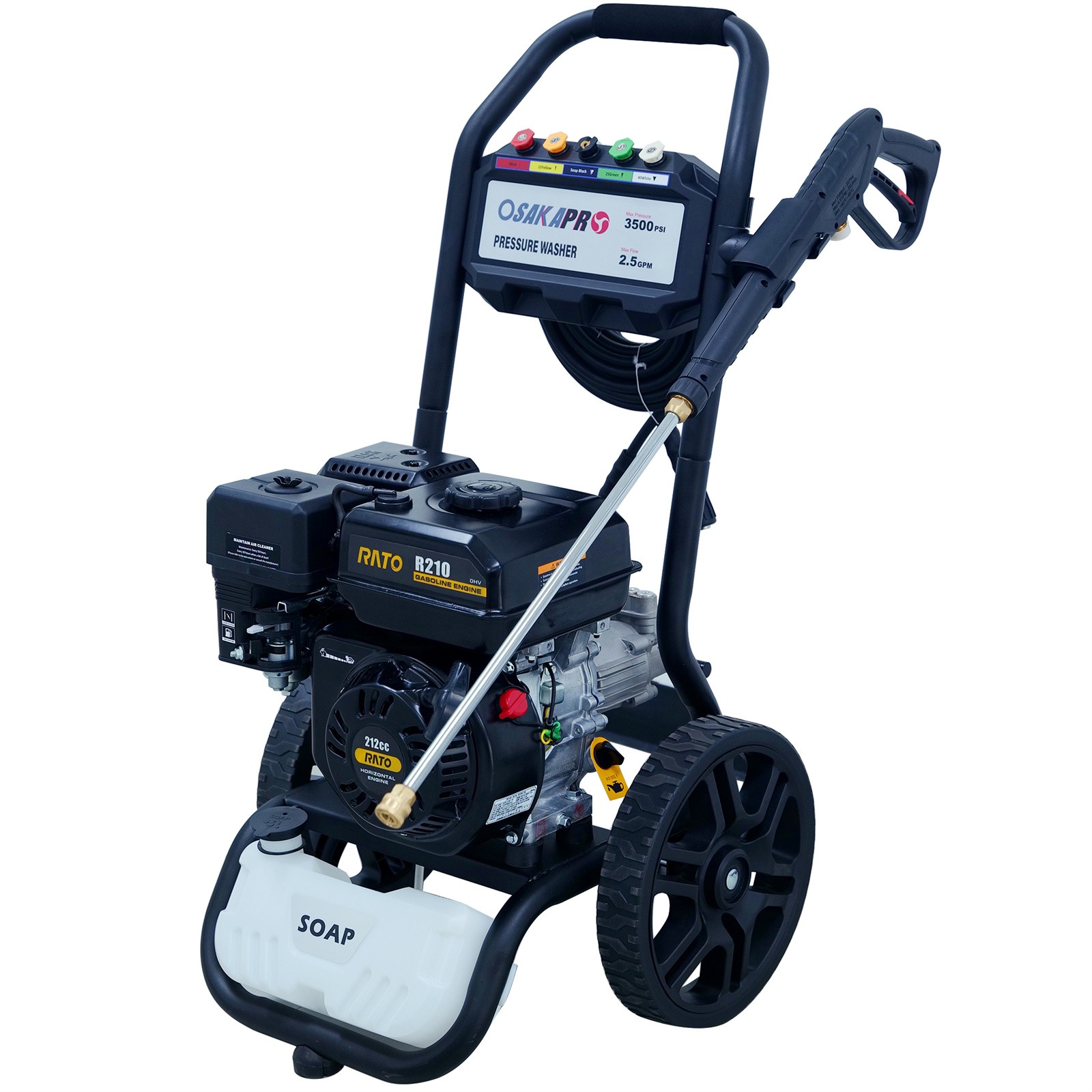 212CC Gas Pressure Washer 3500PSI 2.3GPM Gas Powered 7HP High Pressure Washer