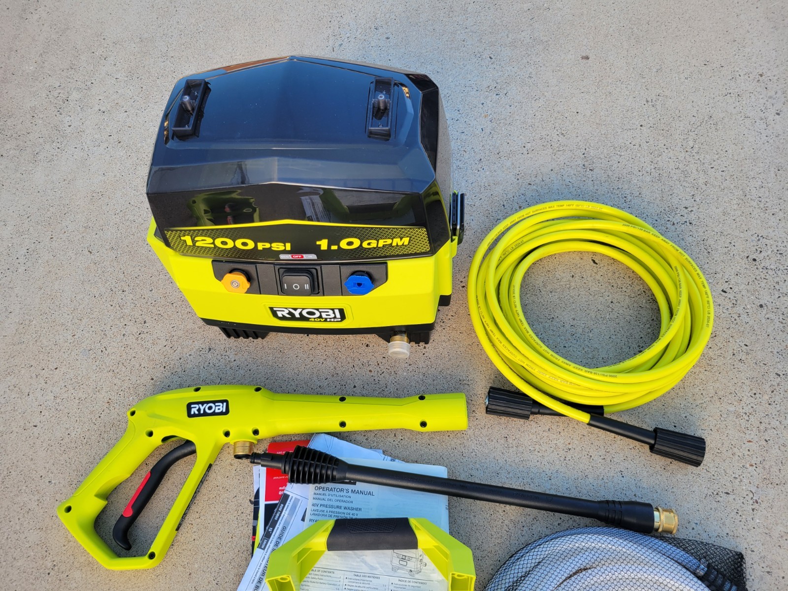 40V Ryobi HP 1200 PSI 1.0 GPM Cold Water Pressure Washer (Only Tool)