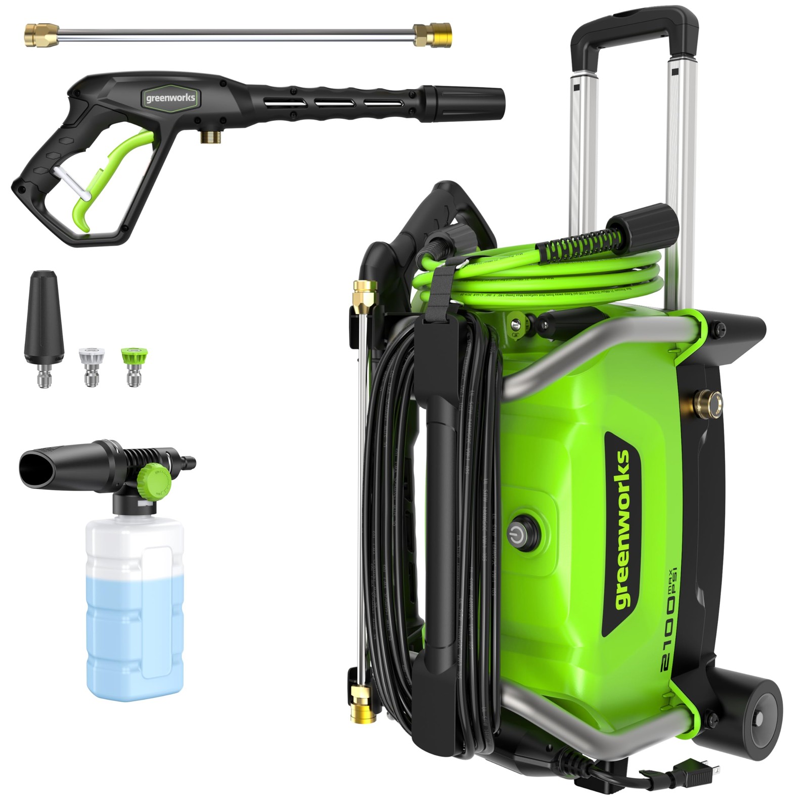 Greenworks 2100 PSI (SGS Certified) 1.2 GPM 13Amp Compact Electric Pressure