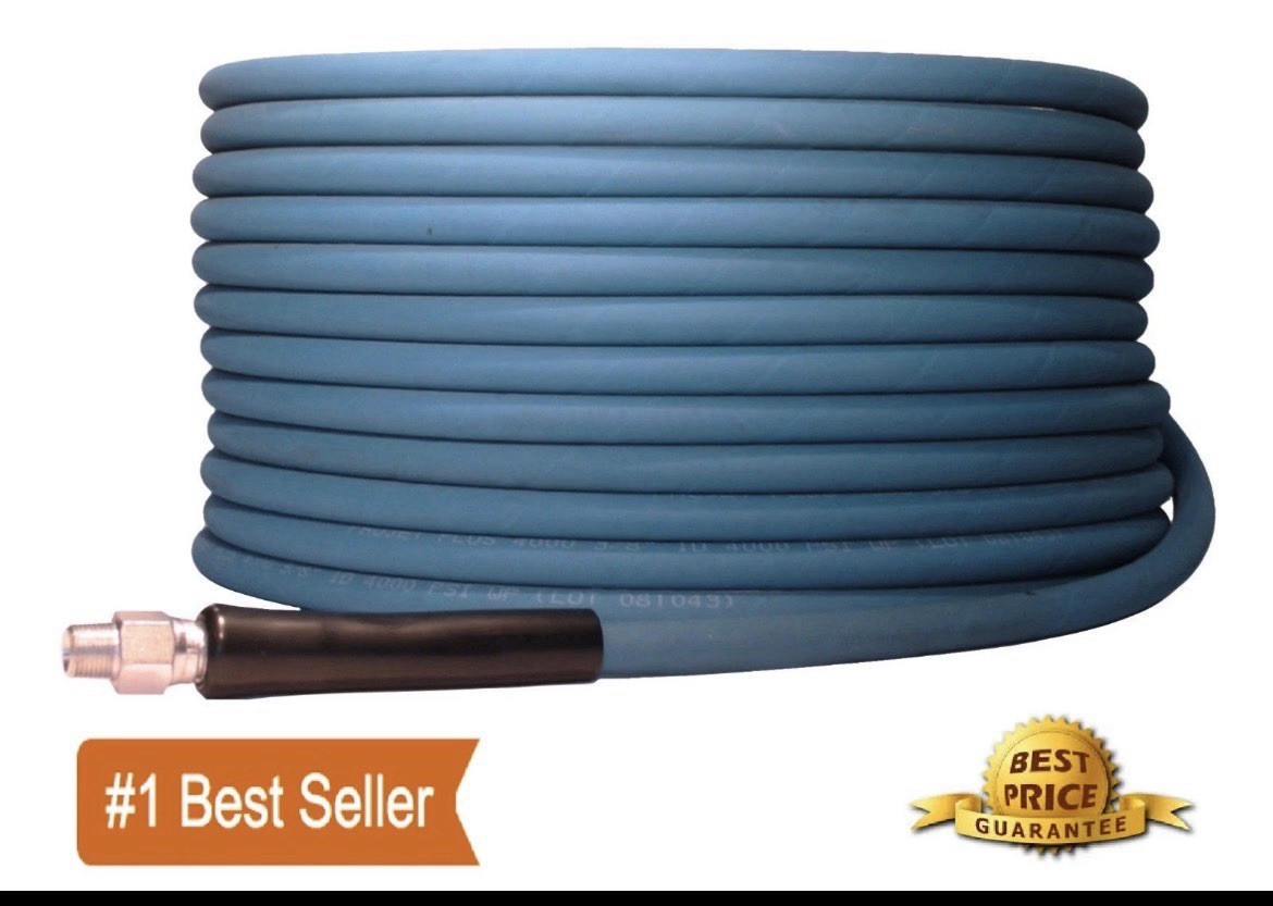 100′ ft 3/8″ Blue Non-Marking 4000psi Pressure Washer Hose 100 – FREE SHIPPING