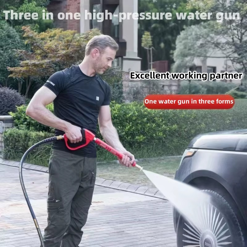 Pure Copper High-Pressure Water Gun for Car Washing, Water Gun Cleaning Machine,