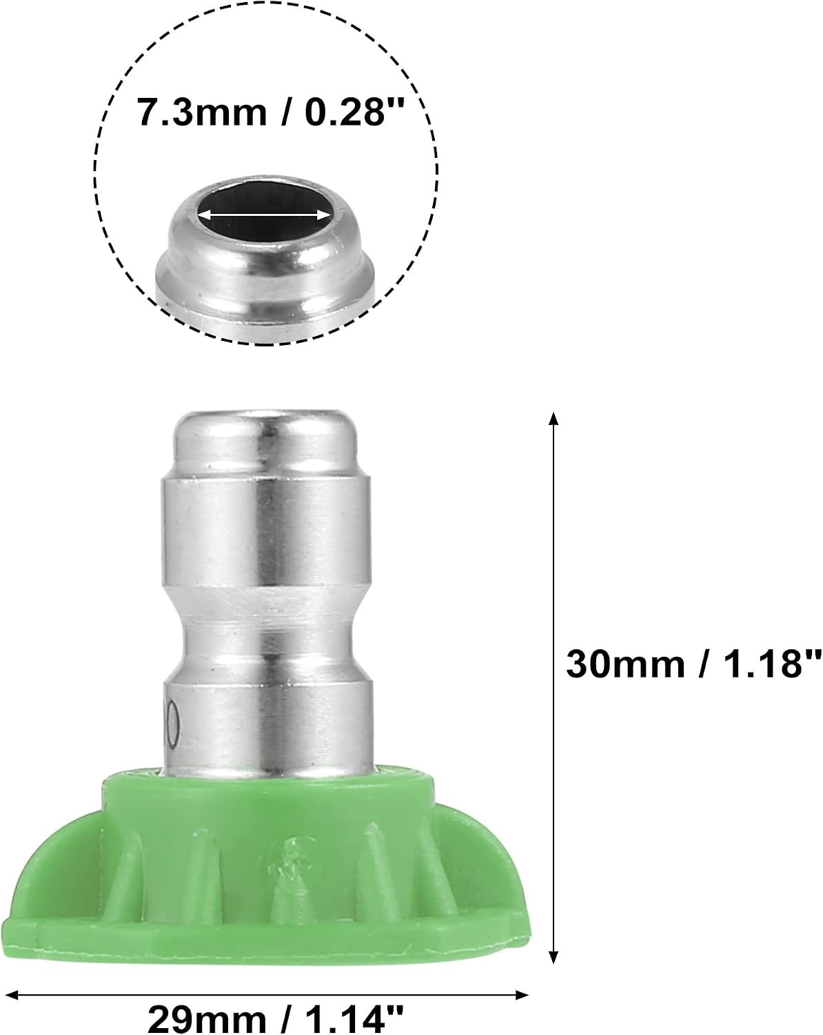 Efficient 25° High Pressure Washer Nozzle Tips – 5-Piece Quick Connect Set