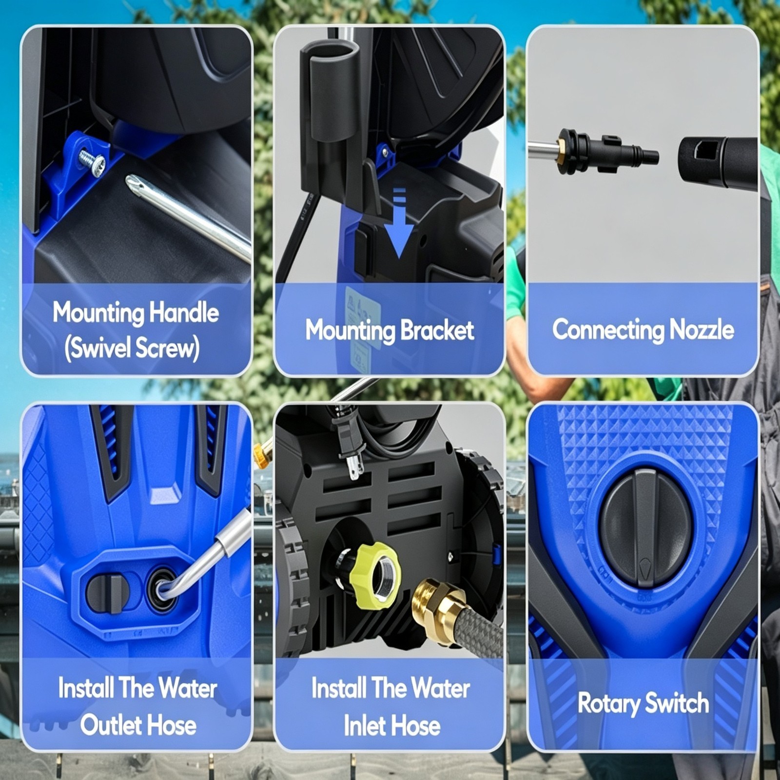 Pressure Washer 4200PSI 2.5GPM, Steel Lance, Total Stop System, for Car Wash