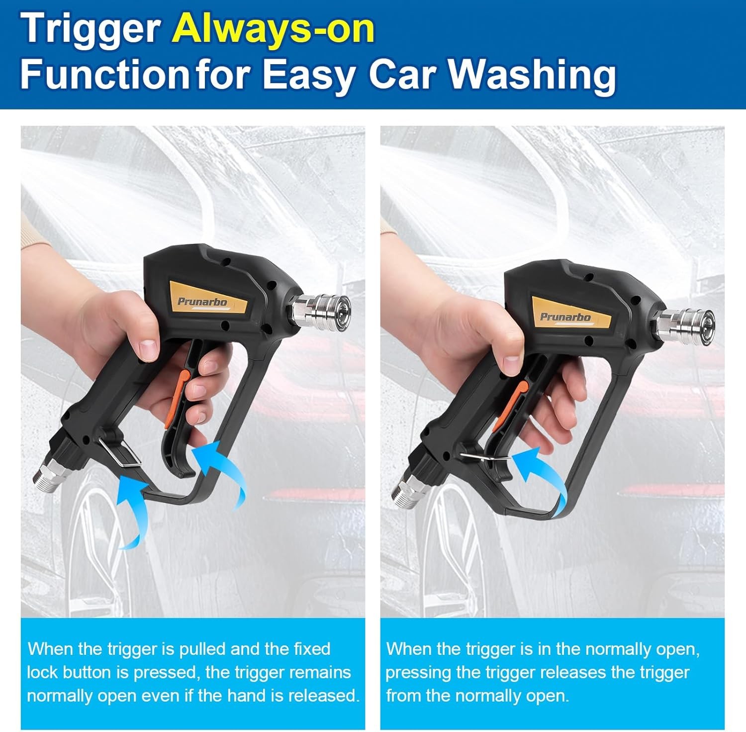 Car Pressure Washer with Foam Gun 5200 PSI,Heavy Duty Brass Snow Foam Cannon Kit