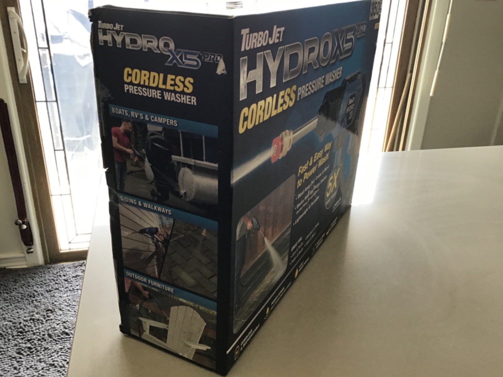 Turbo Jet Hydrox5 Pro Portable Cordless Pressure Washer 6N1 21V 350 PSI NIB