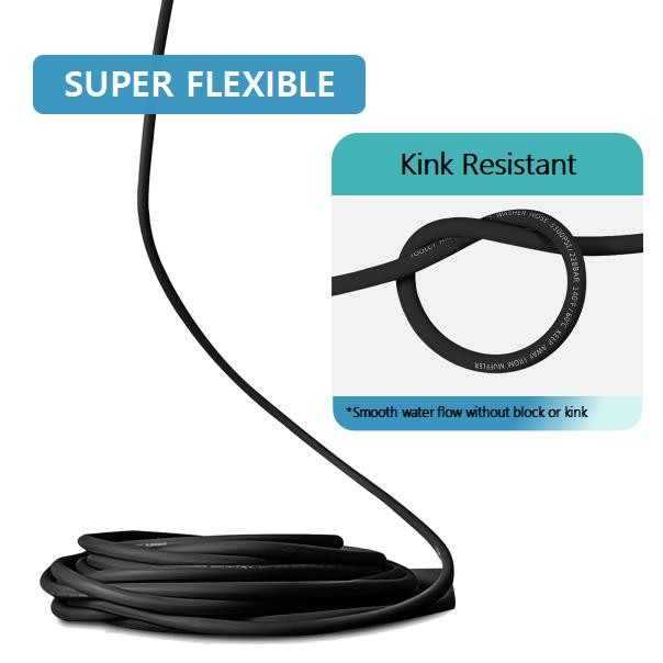 50ft 3/8″ 6000 PSI Pressure Washer Hose Black Non-Marking R2 Rating