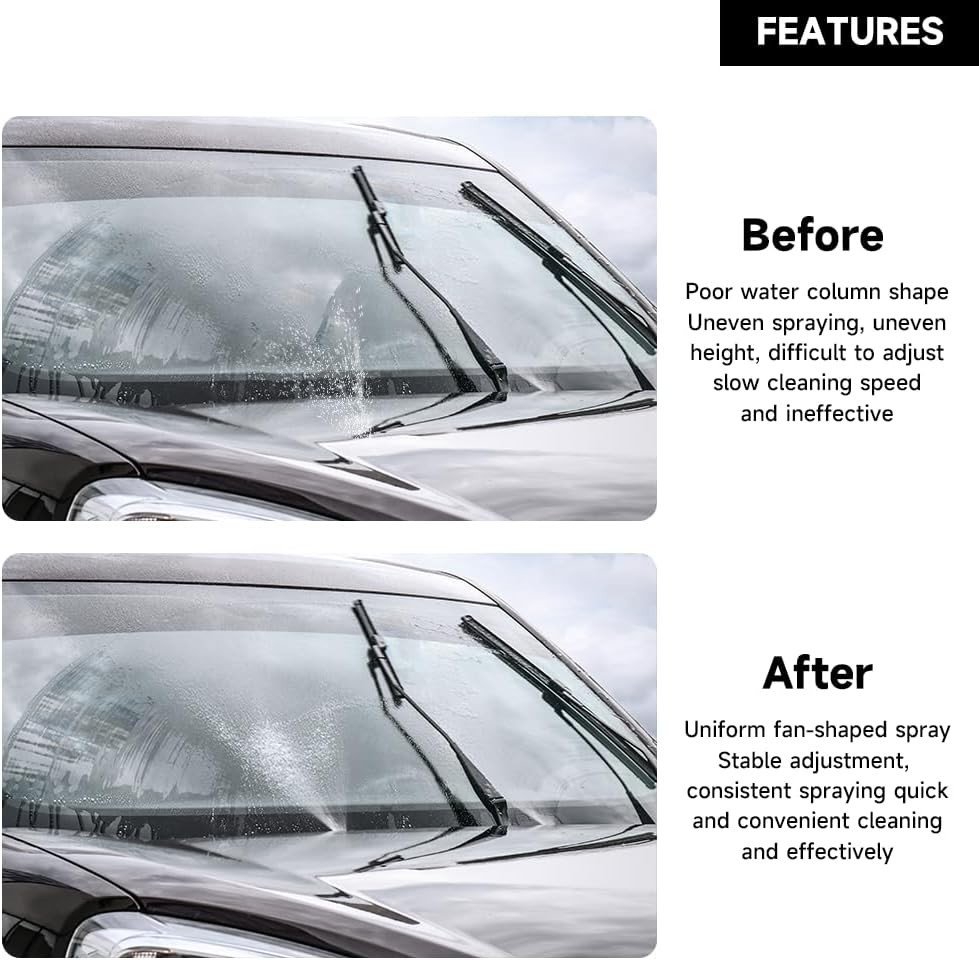 Front Windshield Washer Nozzles Wiper Spray Nozzle – Compatible for Ford Must…