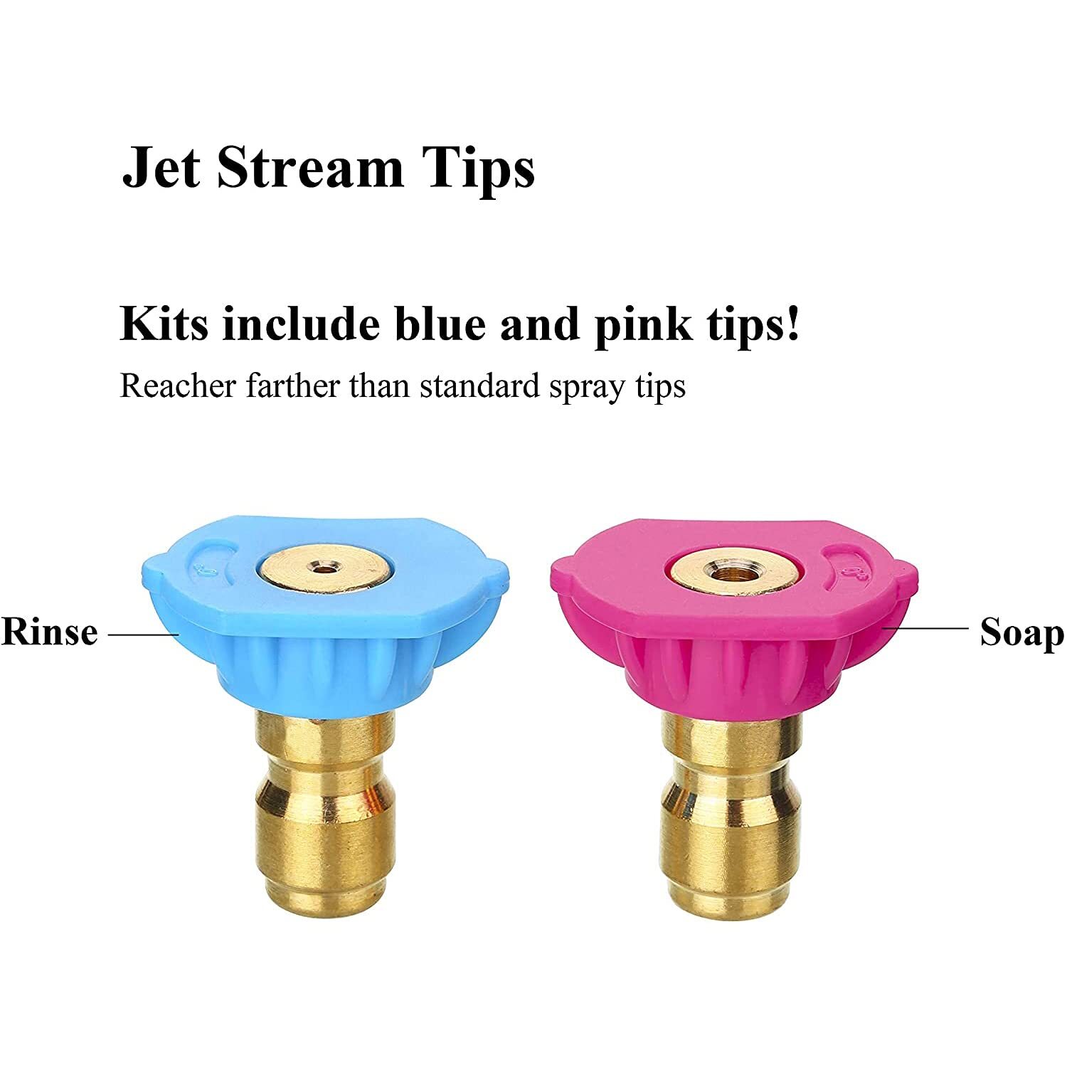 Second Story Quick-Connect Nozzle Kit for Pressure Washer 4000PSI 1/4 Inch 2-…