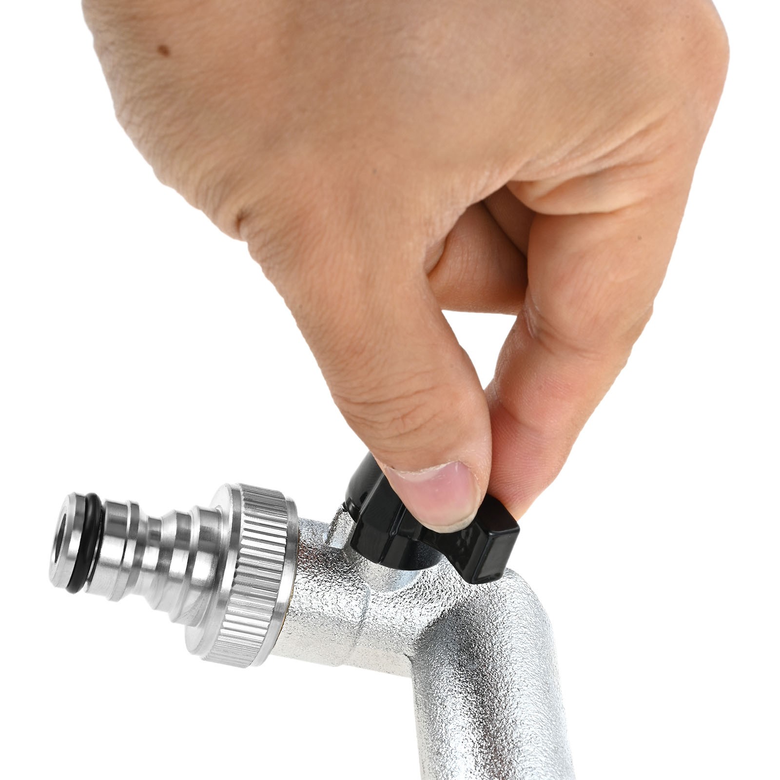 2-Way Tap Water Connection Distributor Kit Brass Parts 3/4″ with Shut-off Valve