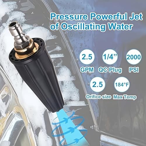 Pressure Washer Tips Turbo Nozzle – Rotating Pressure Washer Nozzle with 1/4″