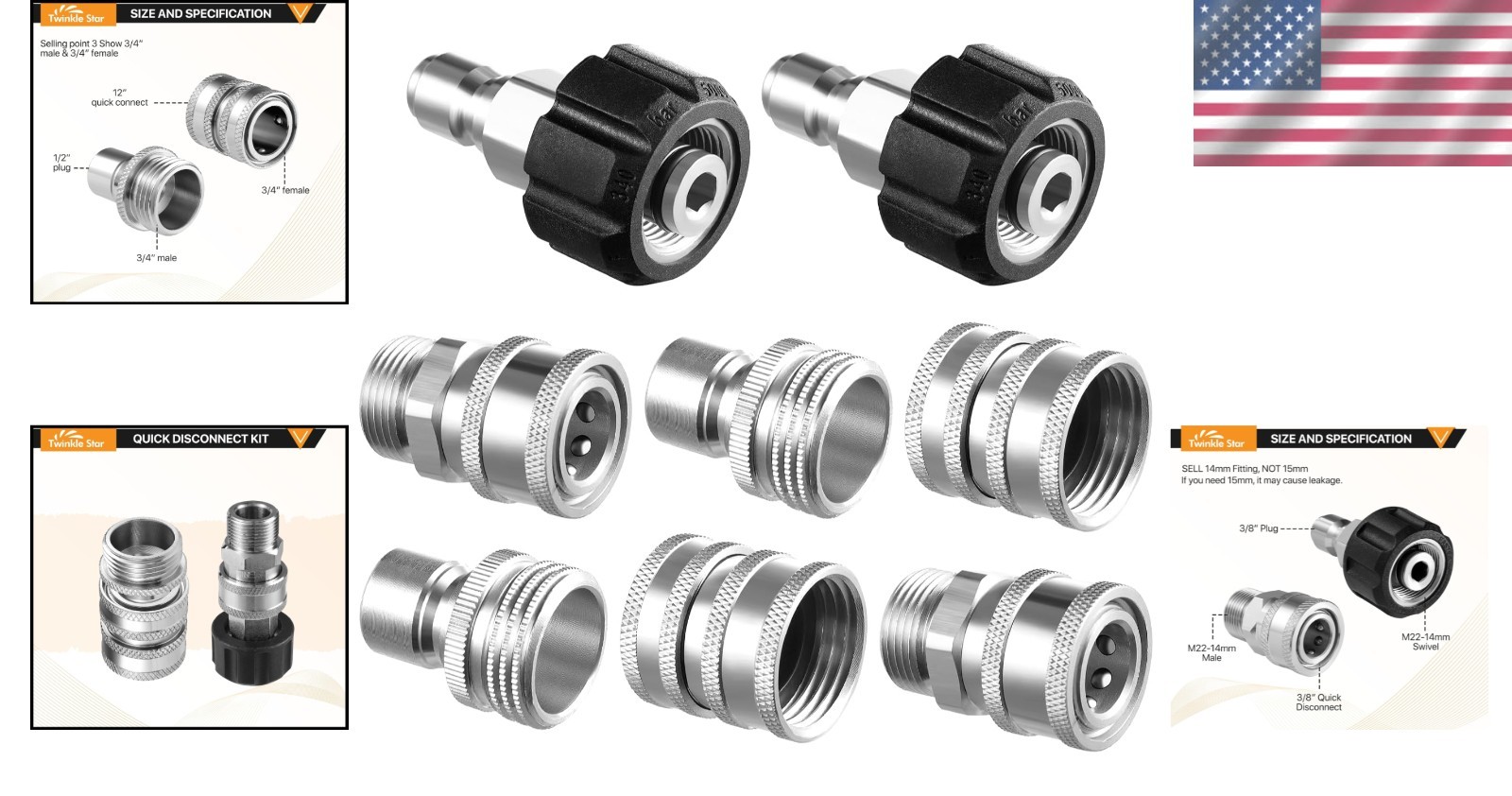 Durable Stainless Steel Quick Disconnect Kit