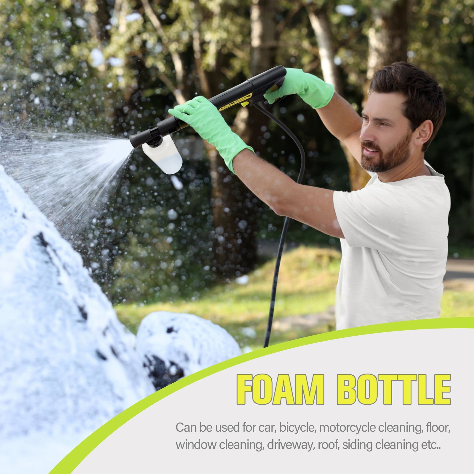 Pressure Washer 4500PSI 3.9GPM, 15-Level Touch, 4 Wheels, 4 Nozzles, for Car