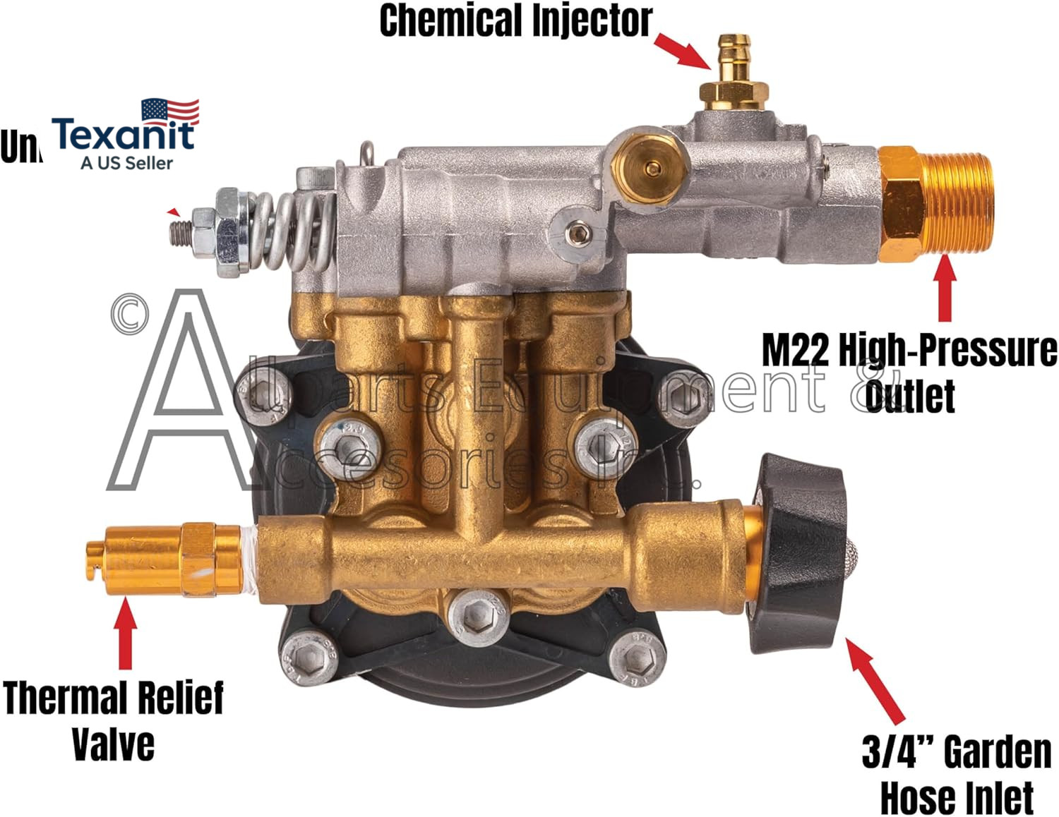 520002 Simpson OEM Technologies Horizontal Axial Cam Replacement Pressure Washer