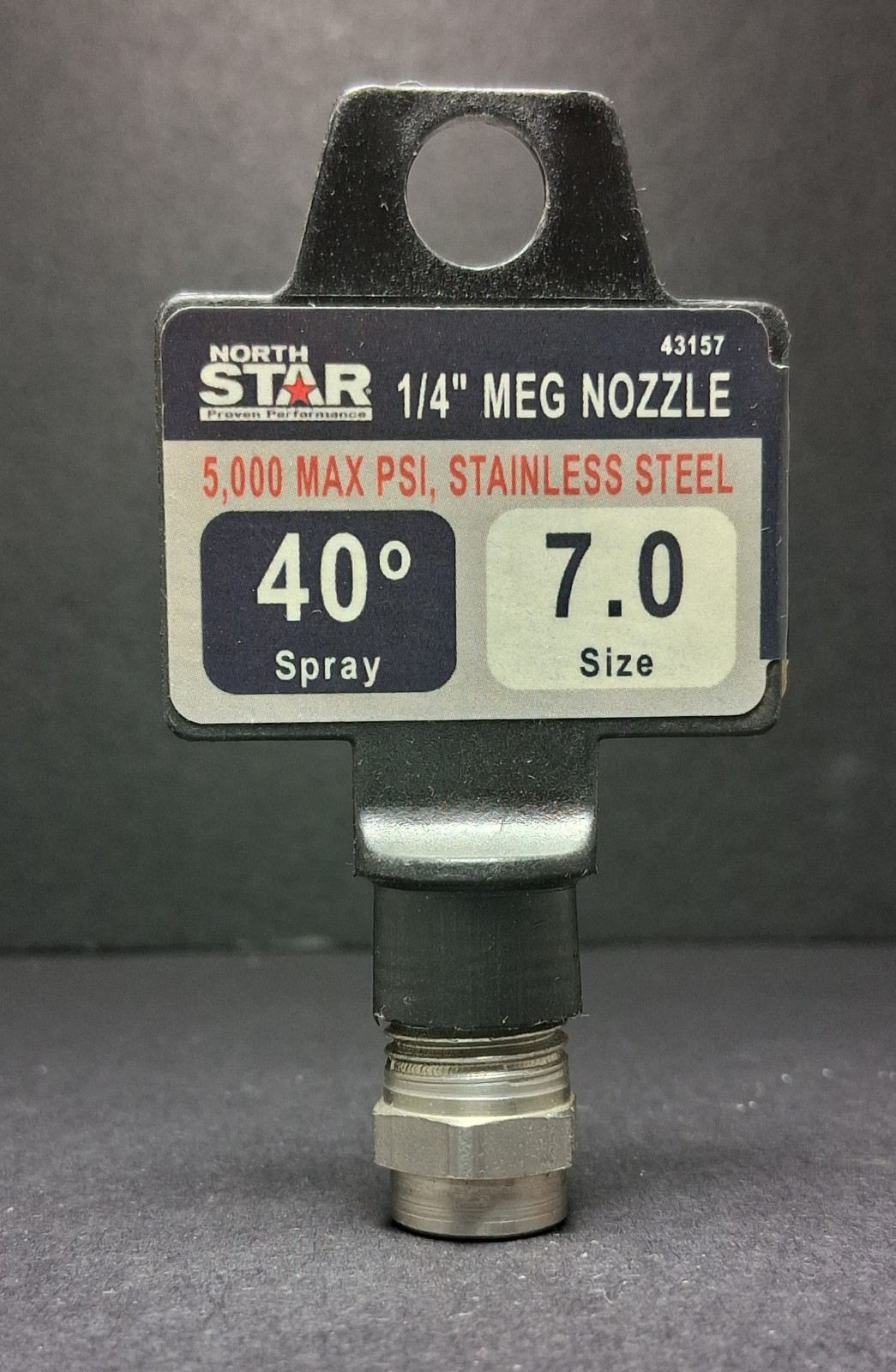 USA Meg 40070 Jetwash 40°, Size 7.0 Pressure Washer Spray Nozzle 1/4″ NPT S/S