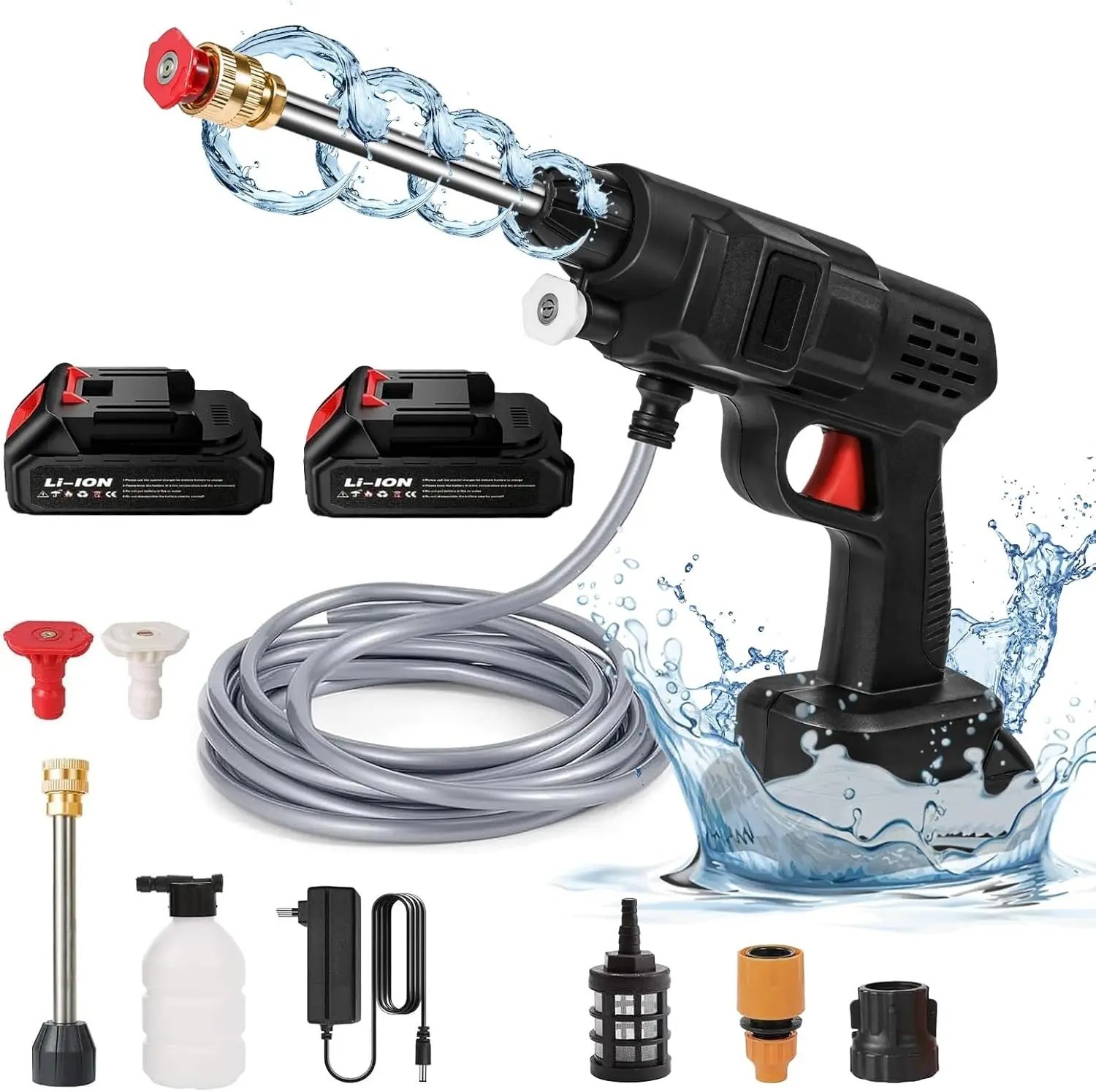 50Bar Cordless High Pressure Cleaner Washer Spray Water Gun Car Wash Pressure