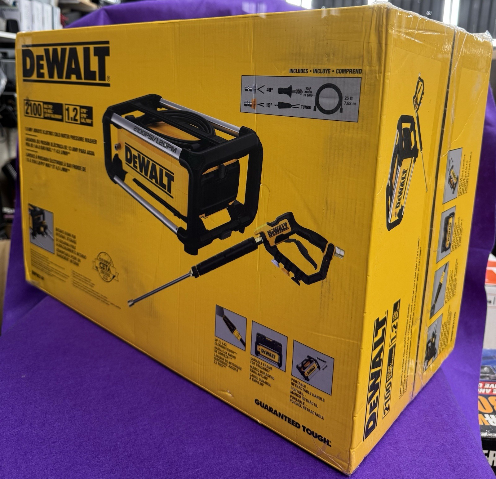 💥NEW SEALED BOX💥DEWALT DWPW2100 1.2gal 2100 PSi COLD WATER PRESSURE WASHER