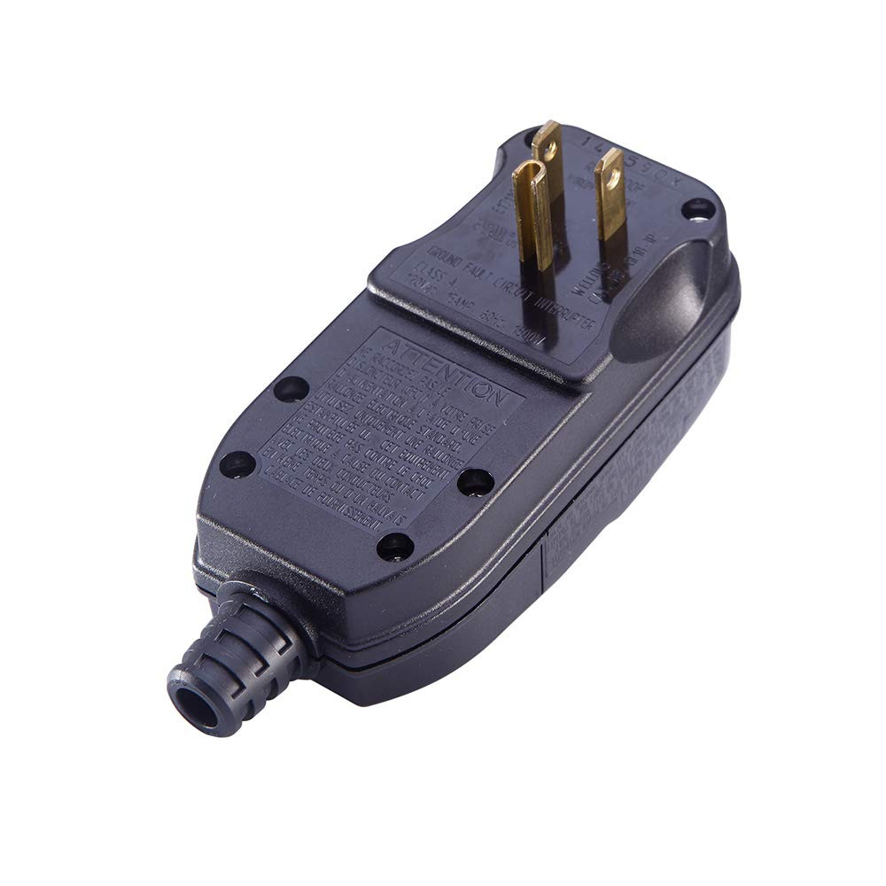 Replacement GFCI Plug 15 Amp 3 Prong Auto Reset Circuit Breaker 120V Outdoor