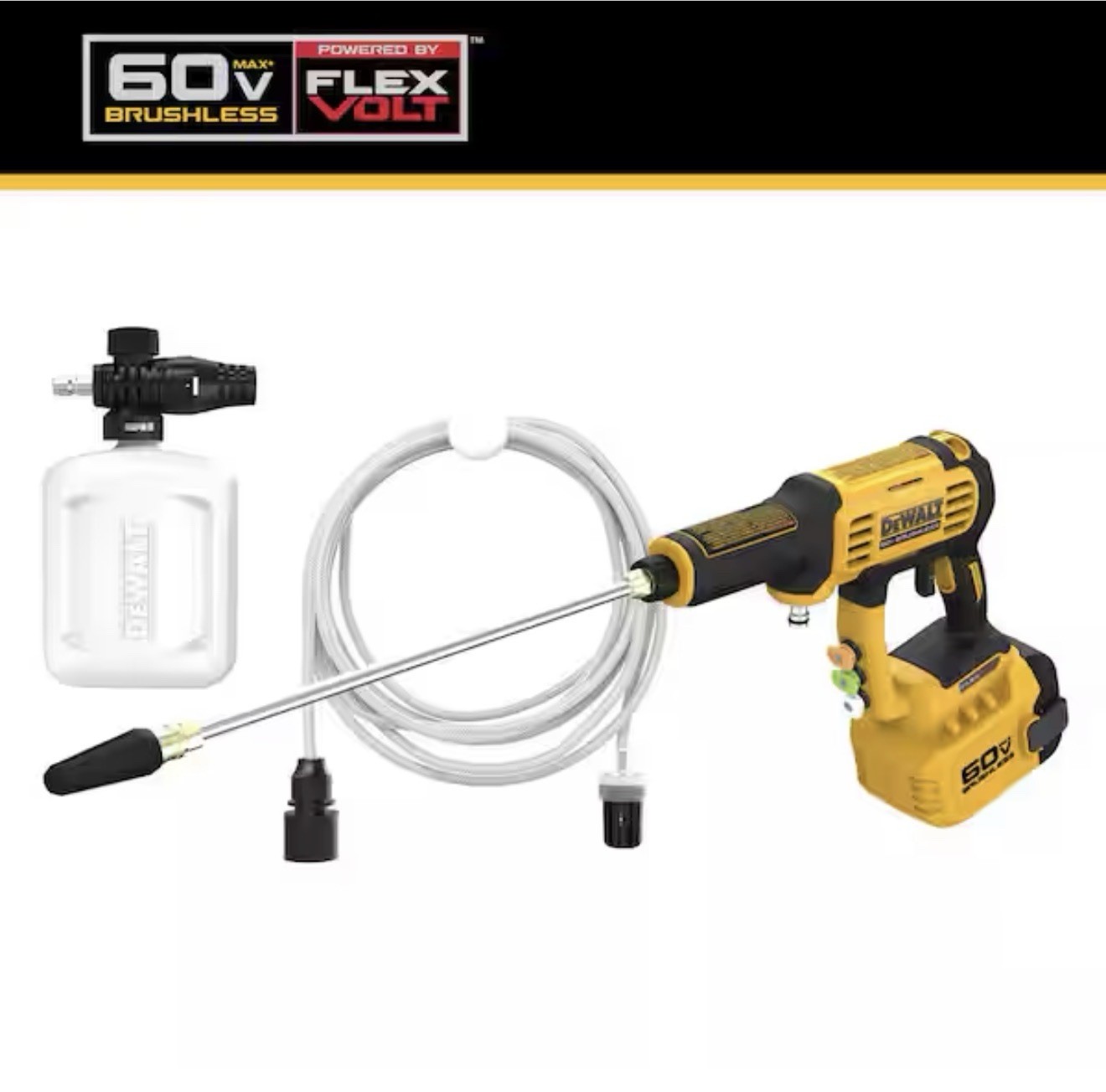 DEWALT DCPW1000 60V FLEXVOLT 1000 PSI Brushless Washer w/ Foam Cannon