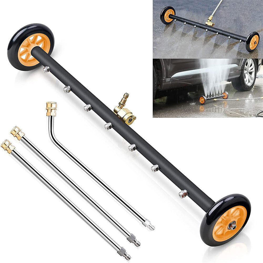 24″ Pressure Washer Water Broom Undercarriage Cleaner Driveway Surface Cleaner