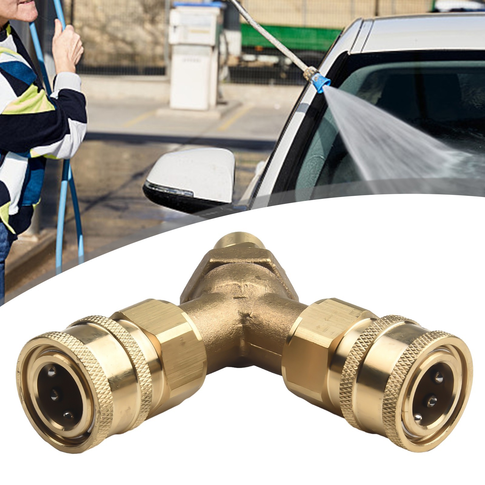 Washer Tee Splitter Brass Dual System For 4.0 GPM Gold Splitter 3/8 Inch