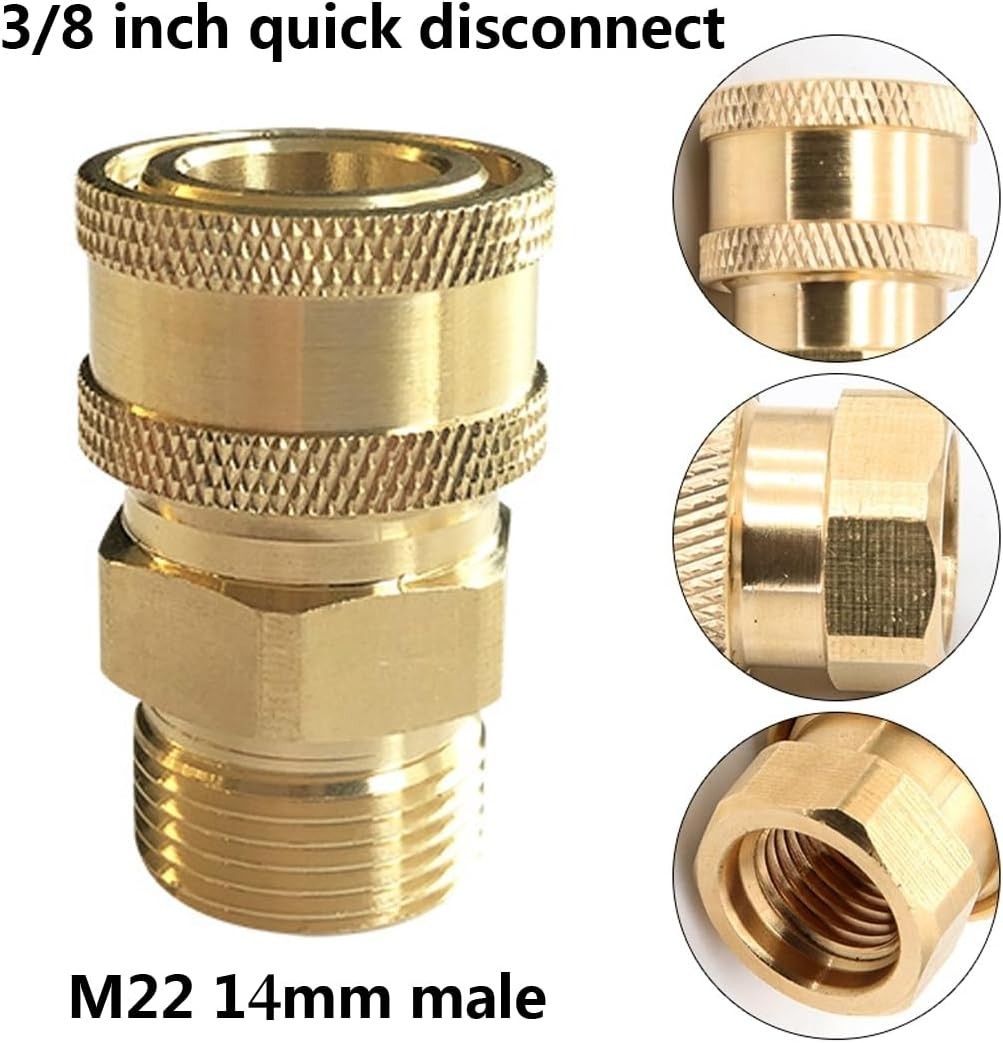 Efficient 38 in Quick-Connect Pressure Washer Adapter, Durable for All Cleaning