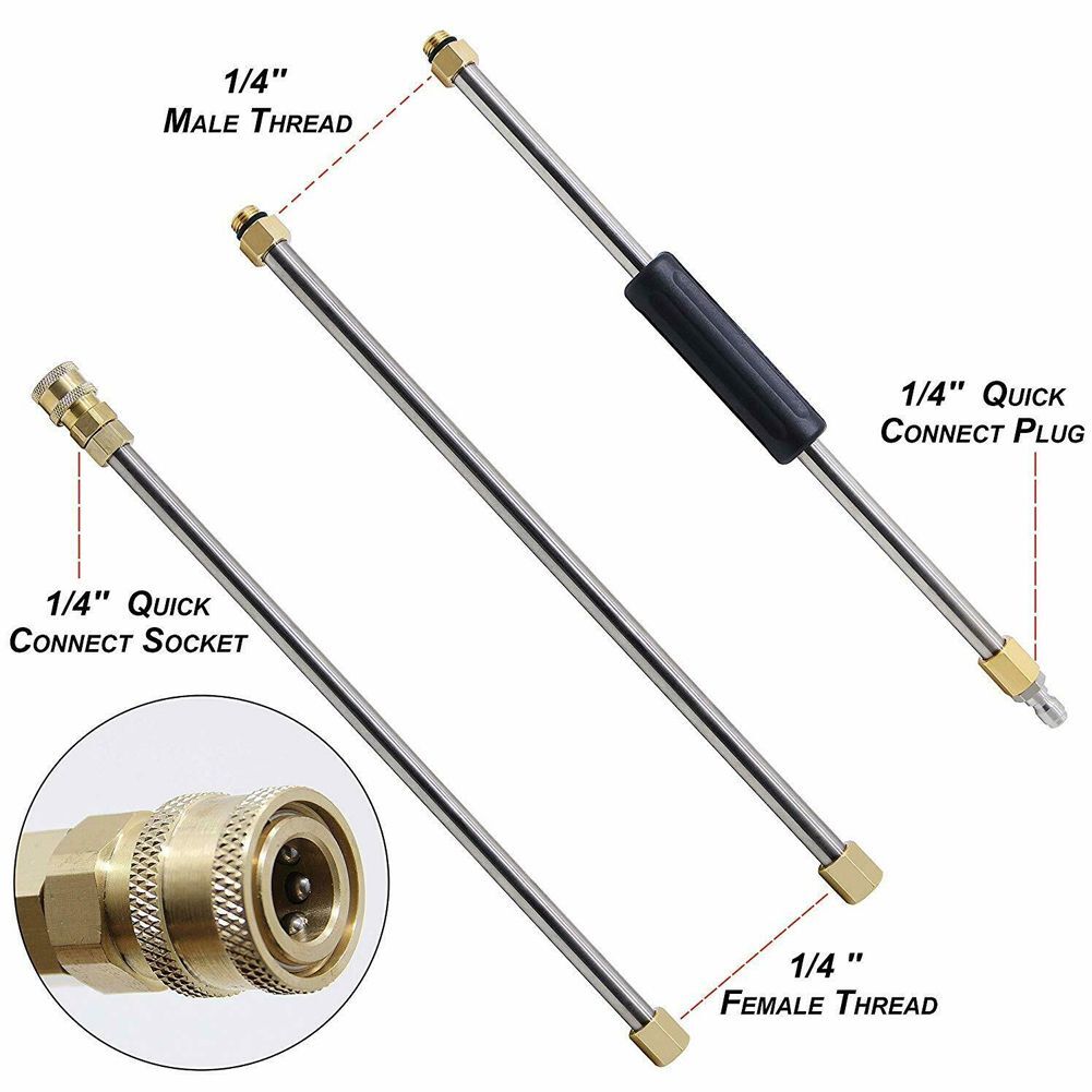 4000PSI High-Pressure Washer Extension Wand Replace Lance Gutter Cleaner Nozzle.