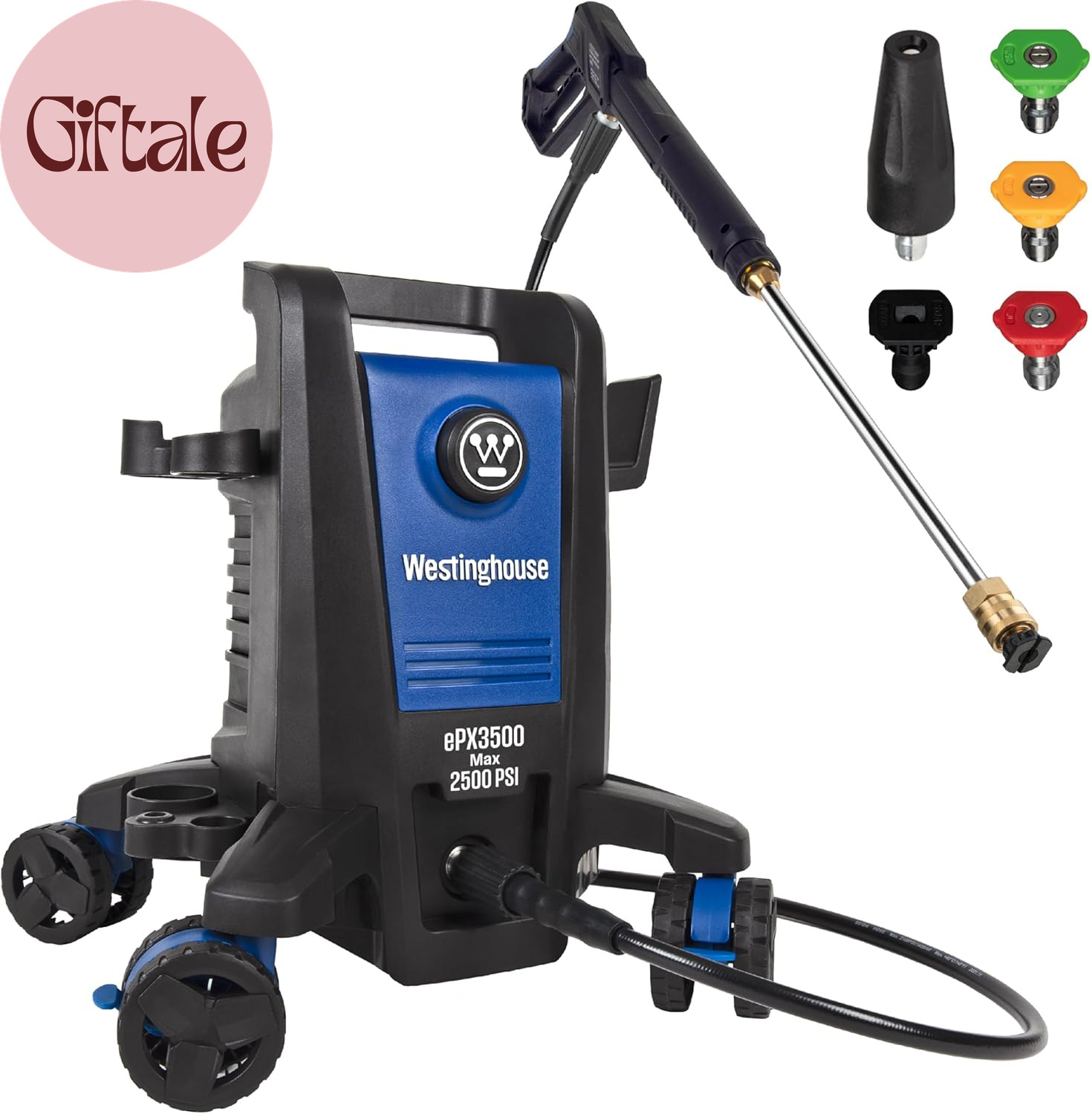 Epx3500 Electric Pressure Washer, 2500 Max PSI 1.76 Max GPM with Anti-Tipping Te