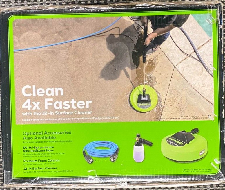 Greenworks 2000 PSI 1.2 GPM Electric Pressure Washer 25Ft Hose 35Ft Cord GPW2100