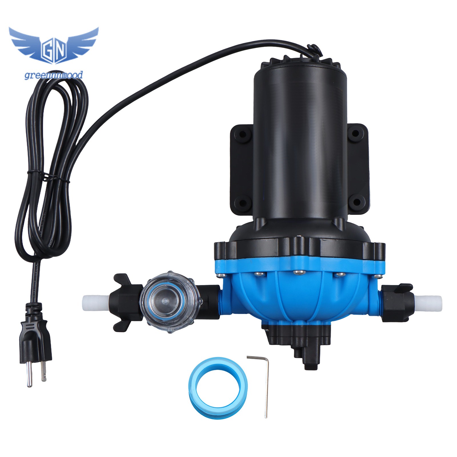 Water Pressure Booster Diaphragm Pump 5-chamber 110V AC for House 80PSI 6GPM