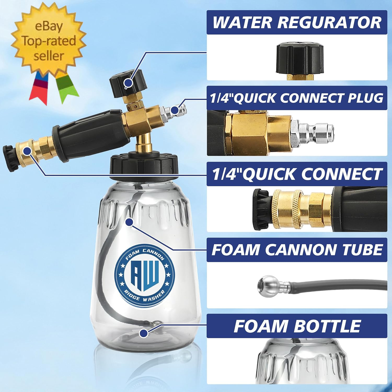 Pressure Washer Undercarriage Cleaner, 16 Inch Undercarriage Washer with Foam Ca
