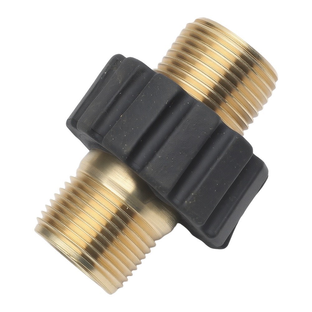 Double Nipple M22x1.5 Male Hose Connector Coupling For High Pressure Cleaner ~