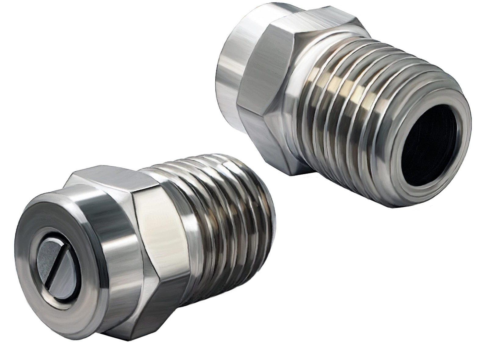 1871B 1/4″ Male NPT Screw Type Surface Cleaner Nozzle, 25 Degree 1.5 Orifice …